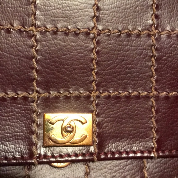 Chanel quilted leather chain purse burgundy - Picture 6 of 8